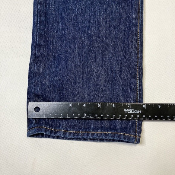 Levis 501 0115 Jeans Dark Rigid Denim Men’s 32x32 Y2K Button Fly - Picture 10 of 12